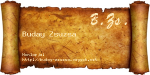 Buday Zsuzsa névjegykártya